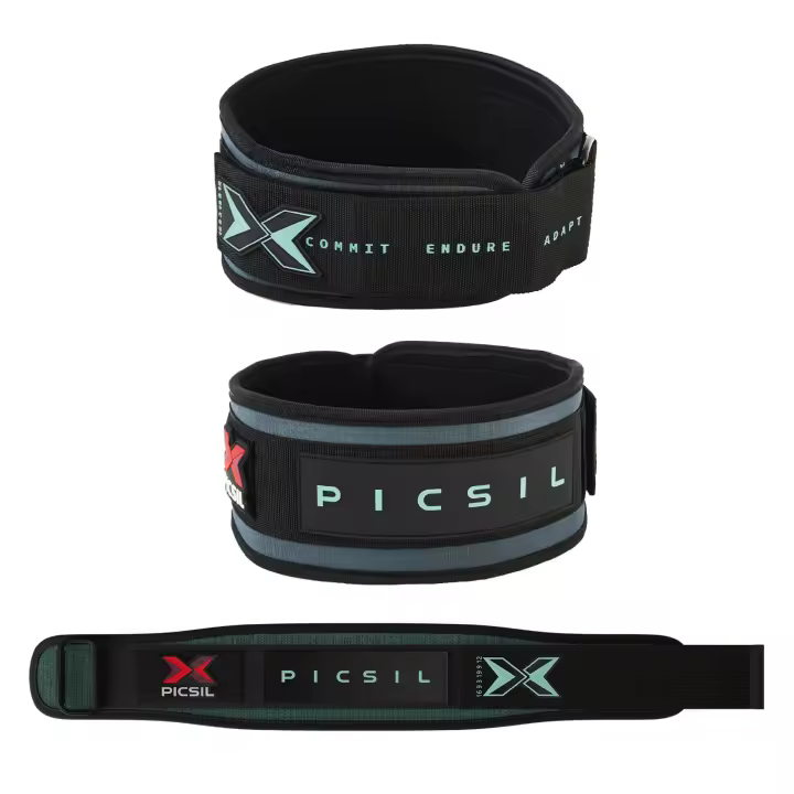 PICSIL - Cinturón Lumbar para Levantamiento Pesas | Espacio para Parches | Soporte para Cross Training y Gimnasio | Faja de Fuerza para Hombre y Mujer | - 1