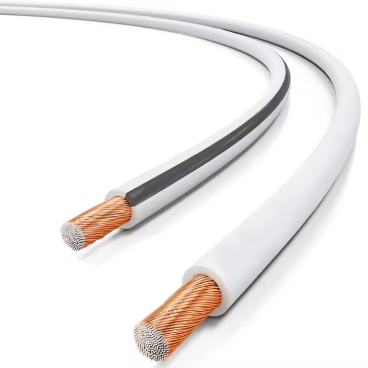 CABLEPELADO Cable de Altavoz | Alambre Trenzado Cable CCA | Aluminio Revestido de Cobre | Sección 1.5 mm2 | Blanco | 10 Metros - 1
