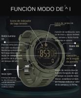 Reloj Digital Deportivo Para Hombre SANDA 50M Impermeable Con Pantalla LED Calorías Fitness Running Chronógrafo Resina Correa De Goma Reloj Militar - details 6