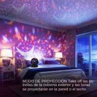 Proyector De Estrellas Nebulosa Para Niños Luz Nocturna Con Cable USB Cambio De Color 12 Colores Rotación 360 Grados Regalo Romántico Para Mujeres Y Niños - details 2