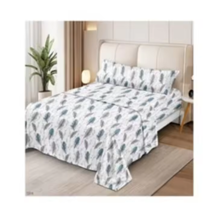 Juego de sabanas (3 piezas): sábana encimera + sábana ajustable + 1 fundas de almohadade 90x135x150cm - 1