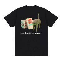 Camiseta Gráfica De Gato Divertido Para Hombres Y Mujeres Algodón 100% Manga Corta Estilo Casual Impresión Act Silly Meme - details 5