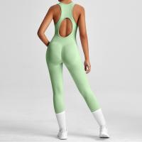 Conjunto De Yoga Para Mujer Moda Color Sólido Cuello Redondo Ajustado Fitness Ropa Deportiva Overoles De Gimnasio Sexy Ropa De Yoga - details 38