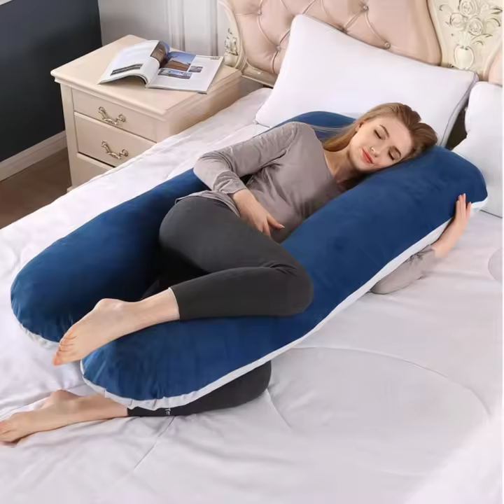 Almohadas De Embarazo para Dormir, Almohada De Cuerpo Completo, Grande En Forma De U Almohada De Cuerpo Completo, Almohada Ultra Suave con Funda Extraíble, Terciopelo, Almohada Dormir, Sleep Confort Almohada, Forma de U Almohada (ALMOHADA-001 2790) - 1
