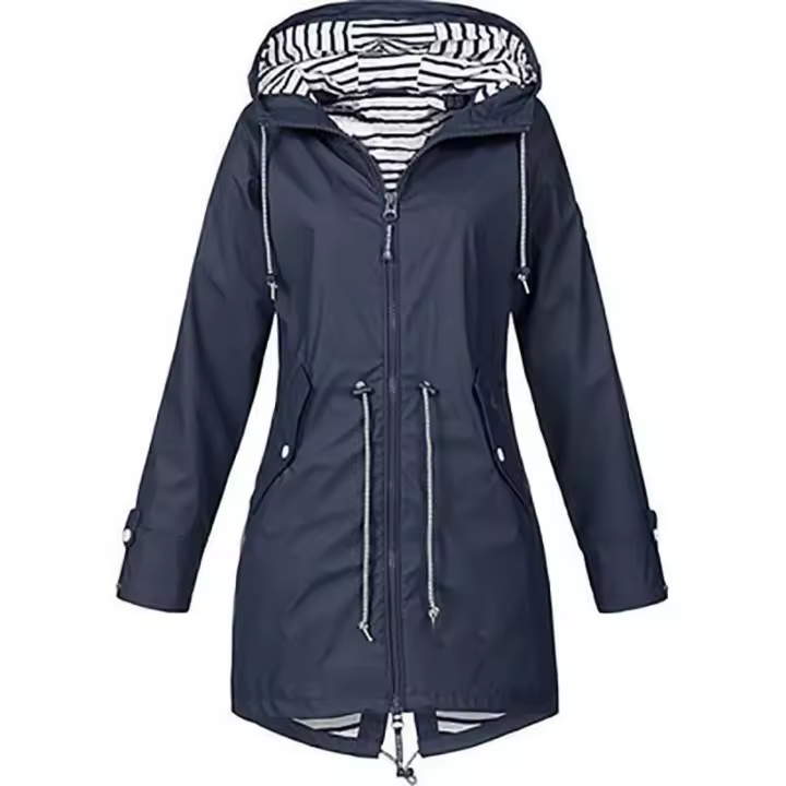 Chaqueta De Montañismo Para Mujer 2025 Impermeable Y Resistente Al Viento Con Capucha Y Cierre De Cremallera Larga Para Exterior - 1