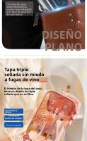 Botella De Agua Deportiva De Viaje Transparente Y Plana De 750ML Con Correa Ajustable Diseño Elegante Y Delgado Para Camping Y Deportes - details 7
