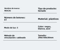Teclado Mecánico De Juego USB MUCAI MK61 61 Teclas Cable Desmontable RGB Retroiluminado Intercambiable Rojo Axis Hot Swap - details 14
