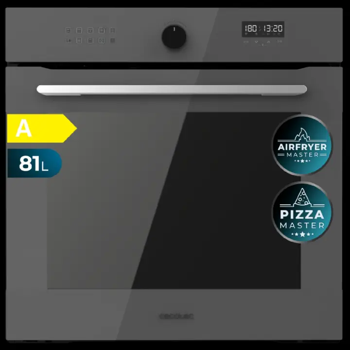 Horno integrable Airfryer Glass Grey de 81L de capacidad, 11 funciones con Airfryer Master, Pizza Master, Steam Asisst, Steam Ea - 1
