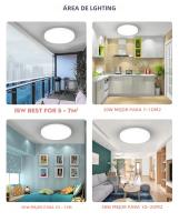 Lámpara De Techo Redonda LED Moderna Para Sala De Estar Dormitorio Cocina Balcón Corredor Iluminación Eficaz Y Duradera - details 17