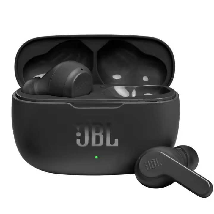 Auriculares Bluetooth JBL Wave 200TWS con estuche de carga/ Autonomía 5h/ Negros - 1