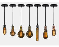 Soporte De Bombilla Retro Vintage Edison E27 Base De Tornillo Lámpara Industrial Aluminio Soporte De Luz Para Decoración De Hogar - details 1