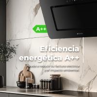 EVVO Campana Extractora 90 cm Ancho Decorativa CE48, Potencia 800 m³/h, Filtro Aluminio y Carbón, Control Táctil y Gestual, - details 2