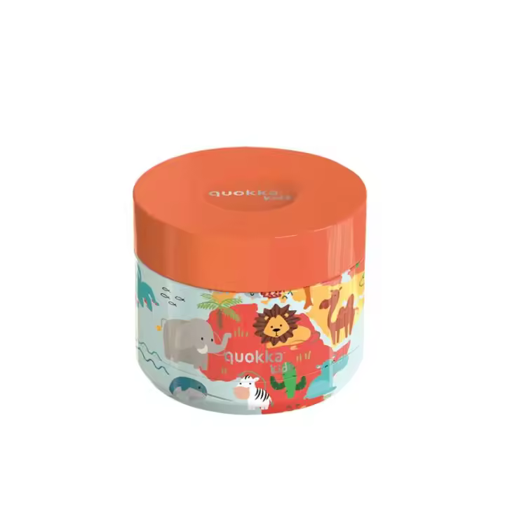 Quokka - Recipiente térmico para comida QUOKKA KIDS 360 ml de acero inoxidable con estampado Whim map of life, manteniendo calor hasta 12 h y frío hasta 24 h - 1