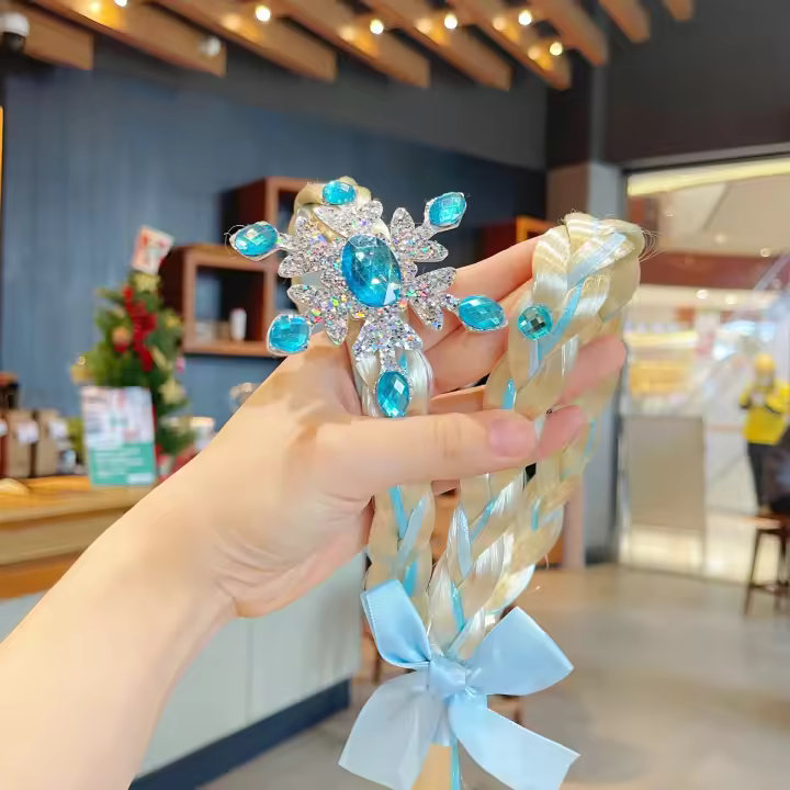 Diadema De Encaje Creativa Para Niñas Diadema De Princesa De Nieve Con Borla Adorno De Cabello Estilo Cosplay Accesorio Para Mujer - 1