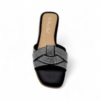 Calzados soraia,✨ Sandalias Planas de Mujer con Brillos – Mules Elegantes con Tiras Trenzadas y Pedrería – Zapatos Abiertos de Verano para Fiesta, Playa, Casual o Noche ✨ Bohemio Básico - details 4