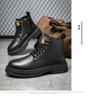 Botas De Hombre Cuatras Estaciones Suela Suave Antideslizante Casual Botas De Trabajo Al Aire Libre Botas Clásicas Joker Juventud De Cuero - details 13