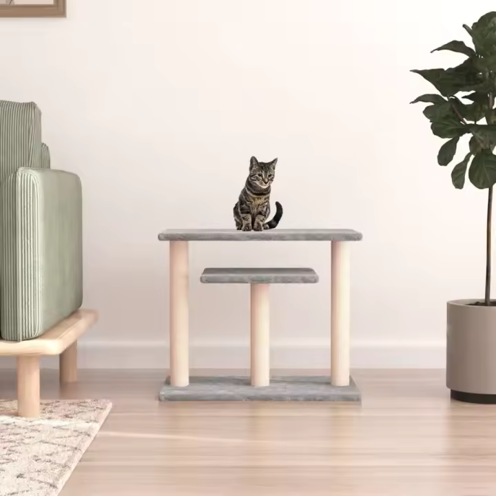 vidaXL Postes Rascadores para Gatos con Plataformas Escaladores Color Crema, Gris claro, Gris oscuro y mas - 1