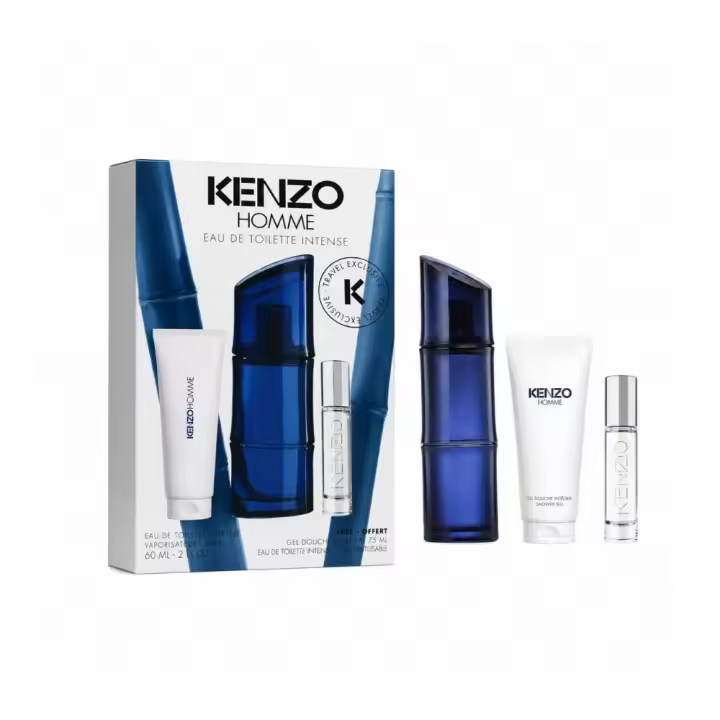 Kenzo - Kenzo Homme Eau de Toilette Intense Set Regalo hombre 60 Ml. + Gel de ducha 75 Ml. + Mini Espray 10 Ml. | Estuche regalo para hombre. Frescura Marina Ancestral, Bambú Amaderado y la Fuerza del Océano Indómito 🌊🎋 - 1