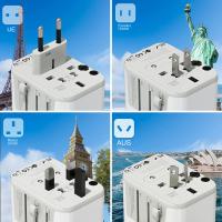 TESSAN Adaptador De Viaje Universal Con USB Y Tipo C Cargador De Pared Todoterreno Para Viaje En EU UK AUS Adaptador De Enchufe Estándar Con Protección Contra Sobrecargas - details 8