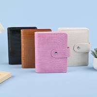 Cubierta De Cuero PU Para Cuaderno A7 De Color Cocodrilo Con 6 Anillos Clip-on Estuche Para Libros De Notas Y Diario De Estaciónery - details 5