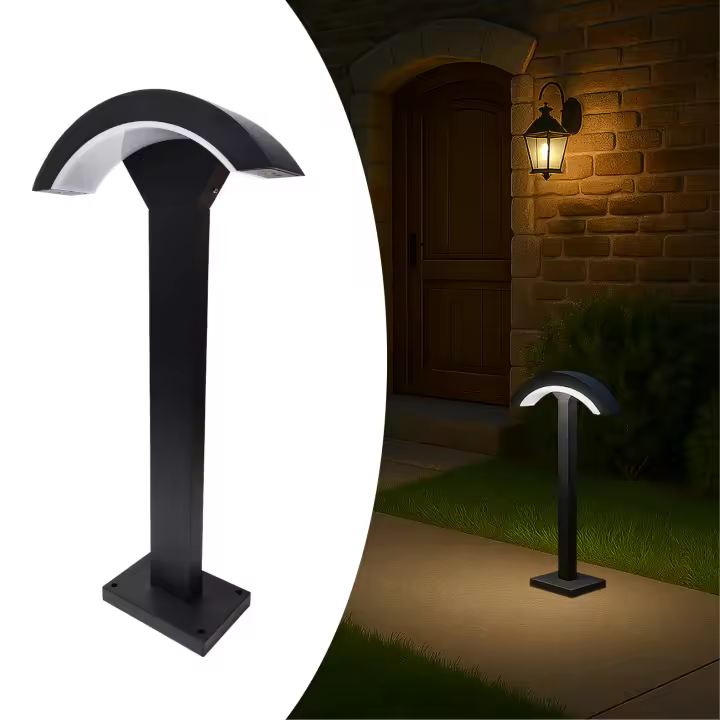 LED ATOMANT Balizas Exterior Jardín 7W, Blanco Frío 6500K, IP67 Impermeable, 750 Lúmenes, Poste de Iluminación LED Negro Antracita de Metal, Luz Decorativa para Caminos, Senderos, Entradas, Zonas Ajardinadas, Bajo Consumo y Alta Resistencia - 1