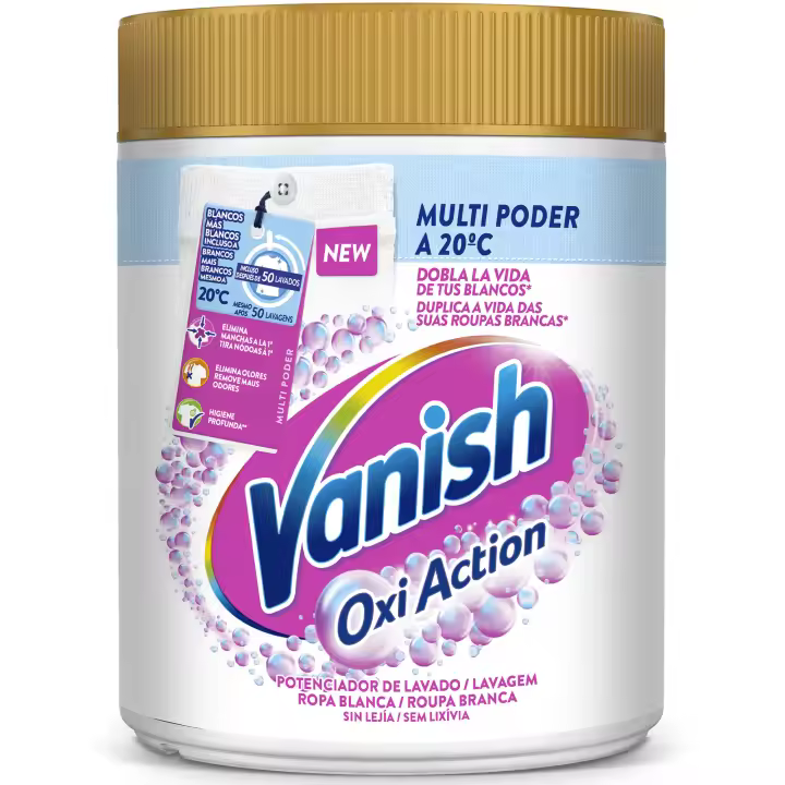 Vanish Oxi Advance Quitamanchas para la Ropa Blanca, elimina olores, potenciador de Lavado en polvo - 400 gr - 1