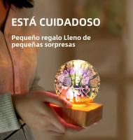 Lámpara De Ambiente LED 3D Fuego De Artificio Luz Nocturna Colorida Para Decoración De Hogar Lámpara Colgante De Bola De Vidrio Estrella Cielo - details 1