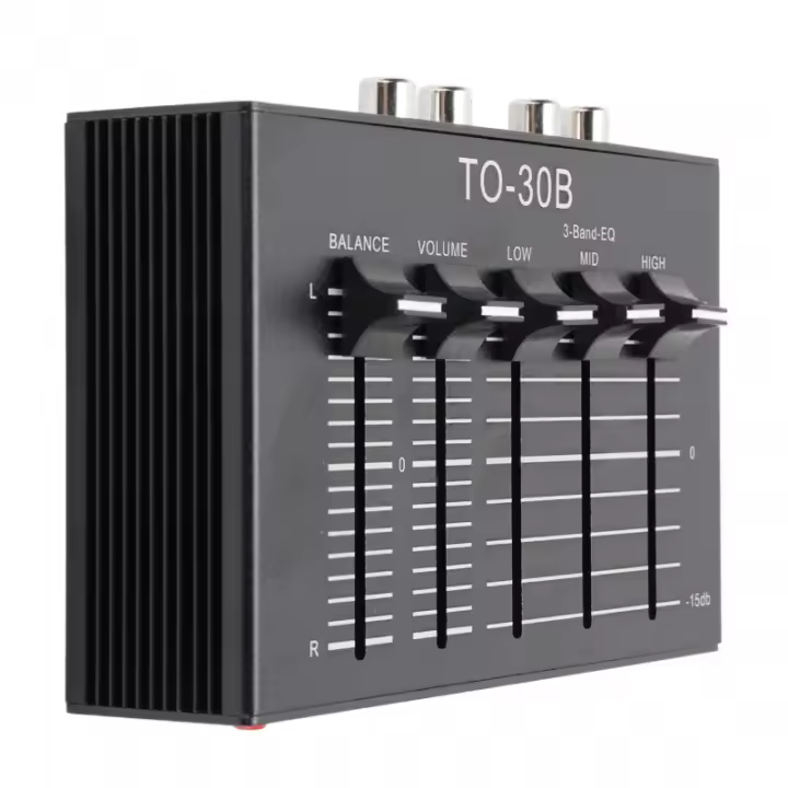 Ecualizador De 3 Bandas Compacto De Aluminio 5V Control De Volumen Equilibrado Alta Fidelidad Bajo Ruido Preamplificador Para Playera De Grabación Para El Hogar - 1