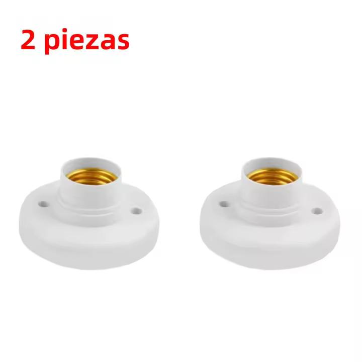 Soporte De Bombilla De Tornillo E27 1-20PCS 220V Base De Lámpara Blanca Adaptador De Soporte Para Luz De Techo - 1