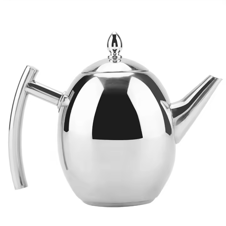 Tetera De Acero Inoxidable Con Filtro Malla Removible Contenedor De Agua Para Café Y Té 1.5L Capacidad Marca Qiilu - 1