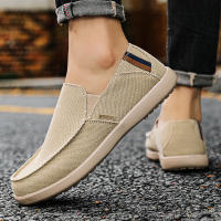 Zapatos De Lona Grandes Para Hombres Zapatillas Casuales Transpirables Con Cordones De Goma Bajo Tacón Para Adultos - details 9