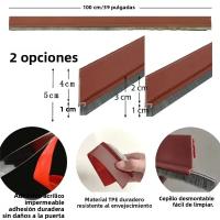 1pc 100CM Almohadilla De Sellado Para Puerta Banda Inferior Autoadhesiva Antipolvo Y Aislante Acústico Material De Goma - details 0
