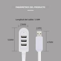 Cargador Multi-función USB 3 En 1 Convertidor Con Hub De Puertos USB Accesorios Para Cables De Datos Extension Splitter Socket - details 3