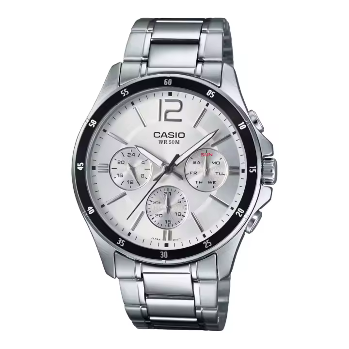 Casio Reloj Hombre Analogico Cuarzo con Correa de Acero inoxidable MTP-1374D-7AVDF - 1
