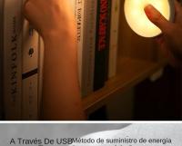 Lámpara Nocturna LED Con Sensor De Movimiento PIR Luz De Noche Recargable USB Para Dormitorio Cocina Armario Escaleras Pasillo - details 9