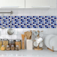 Papel Tapiz De Mosaico Impermeable Autoadhesivo 3D Para Cocina Baño Decoración Del Hogar Adhesivo De Pared PVC Clásico - details 13