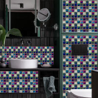 Papel Tapiz De Mosaico Impermeable Autoadhesivo 3D Para Cocina Baño Decoración Del Hogar Adhesivo De Pared PVC Clásico - details 9