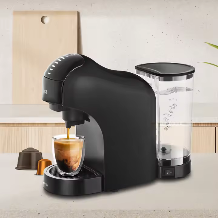 Ufesa - Cafetera Multicapsulas Venezia con panel de control táctil, 7 niveles de personalización, compatible con cápsulas Dolce Gusto, Nespresso y Delta, depósito de agua extraíble de 1 L y bomba de presión de 15 bar - 1
