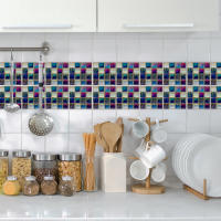 Papel Tapiz De Mosaico Impermeable Autoadhesivo 3D Para Cocina Baño Decoración Del Hogar Adhesivo De Pared PVC Clásico - details 4