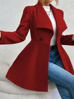 Abrigo De Lana Vintage De Corte Slim Para Mujer Estilo Coreano Doble Filo Otoño Invierno Abrigo Casual De Elegancia Completo - details 13