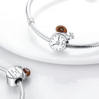 Encantos De Viaje Para Café Plata Charms Para Perros Y Gatos Corazón De Cuentas Adecuados Para Pulsera Original DIY Tendencia Clásica Vintage Romántica - details 431