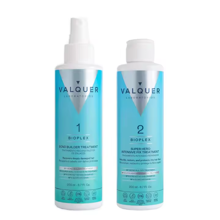 Valquer Laboratorios - Pack Tratamiento Bioplex Nº1 y Nº2 – Reparación y Protección Capilar Profesional - 1