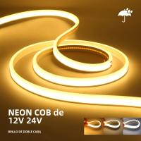 Tira De Luz LED COB Doble Lado Impermeable Flexible 12V 24V 320LEDs Alta Densidad Iluminación Lineal 0.5-20M Para Decoración De Interiores - details 2