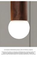 Lámpara Colgante Nórdica De Madera Decorativa Para Hogar Iluminación Interior Para Sala De Estar Dormitorio Estudio Fuente De Luz LED Incluida - details 11