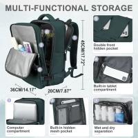 Mochila Viaje Cabina Avion 40x20x25, Mochila de Cabina para Ryanair, Maletas de Viaje Cabina, Travel Backpack, Mochila Portatil Hombre Mujer, Equipaje de Mano Bolso Mochilas 20L - Negro - details 3
