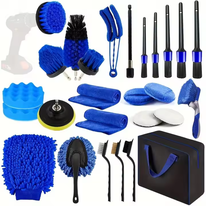 TK Kit De Limpieza Para Coche RV 27 Piezas Cepillo De Limpieza Accesorios De Coche Suministros De Limpieza Cepillo De Reparación Para Baño - 1