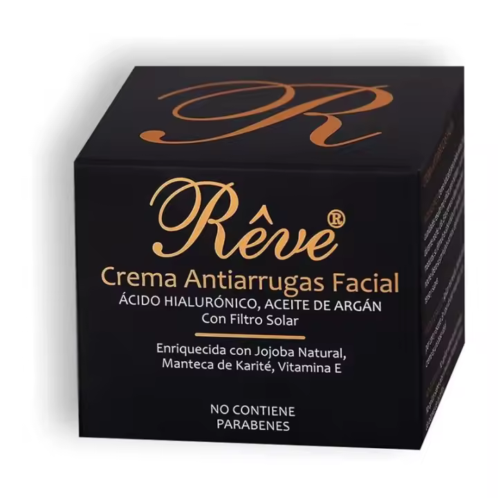 REVE Crema Antiarrugas facial de argán con Ácido Hialurónico, Vitamina E, Jojoba, molecular film - 55 ml - 1