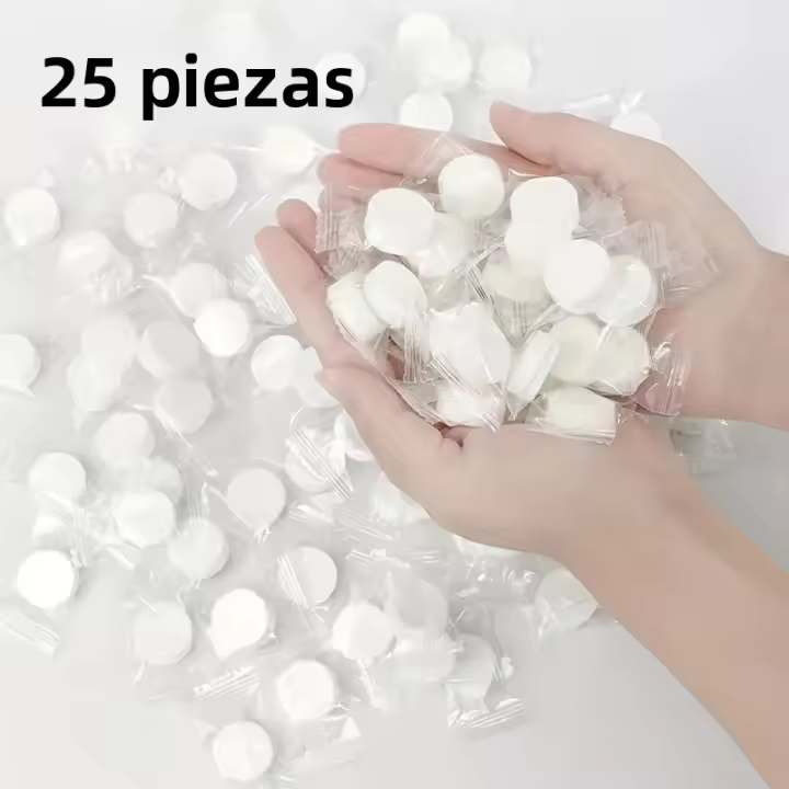Toallas Desechables Comprimidas 25/50/100PCS Portátiles Para Viajes Y Vida Diaria Herramienta De Limpieza Facial Ideal Para Exterior - 1