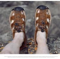 Zapatillas De Playa Para Hombre Cuero Antideslizante Casual Aumento De Altura Cómodas Zapatillas Deportivas Hombre Sandalias De Verano - details 39