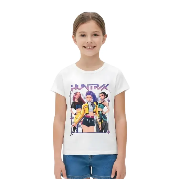 Camiseta K-Pop Niña y Niño. Camiseta de la Serie de Moda Huntrix. Camiseta de Las Guerreras de H. - 1